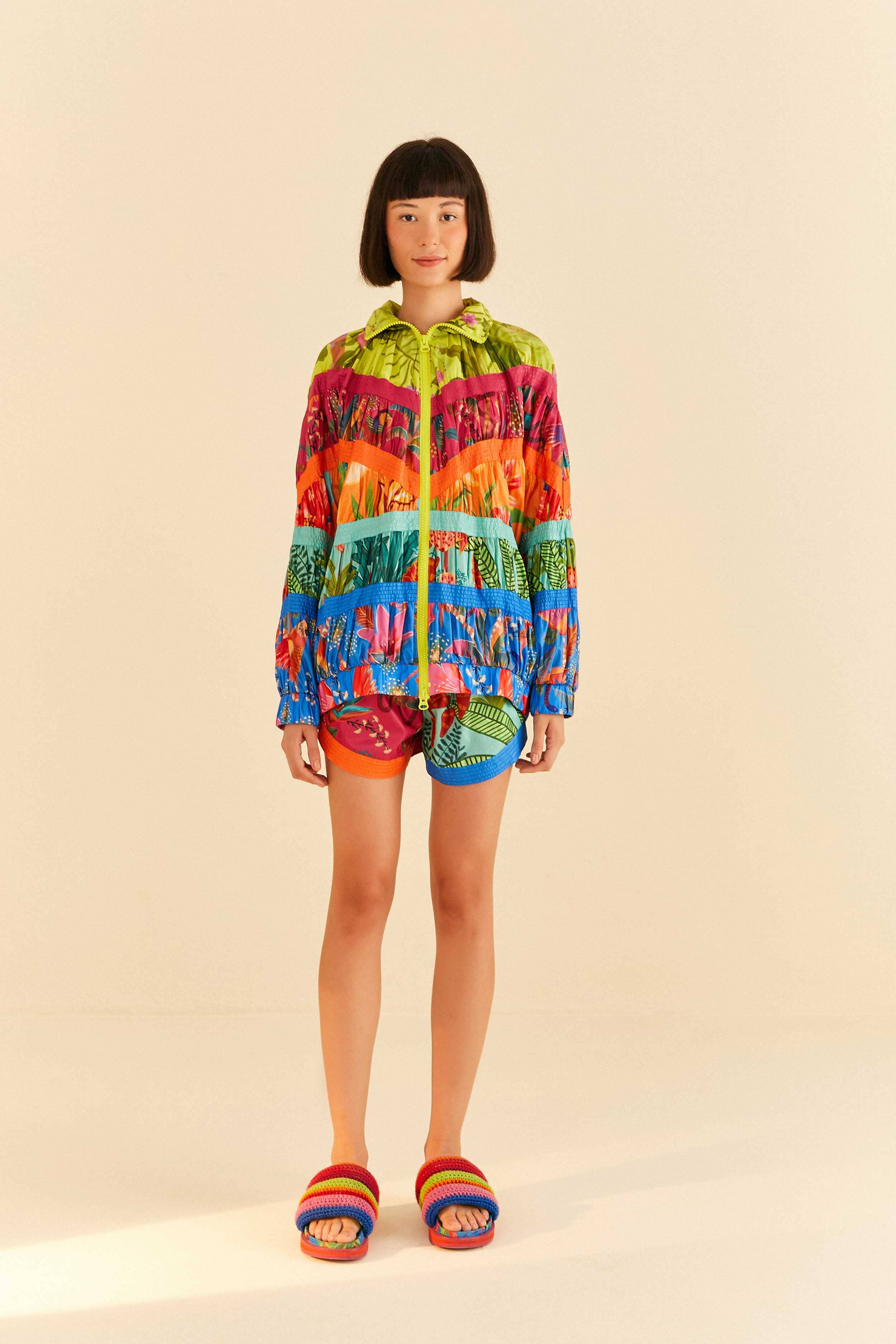 Mixed Prints Nylon Shorts | FarmRio (US)