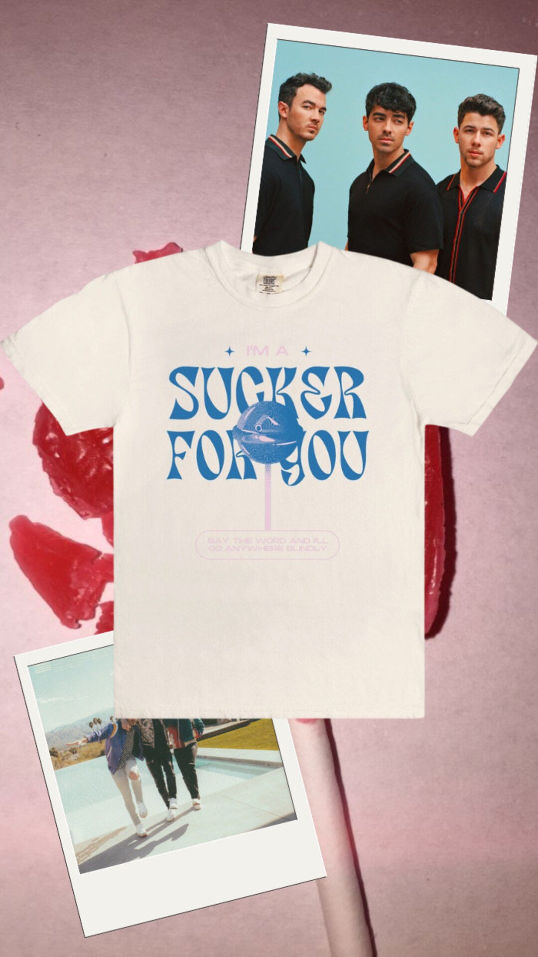 Jonas Brothers Merch  Sucker for You Retro Tee  Jobros - Etsy | Etsy (US)