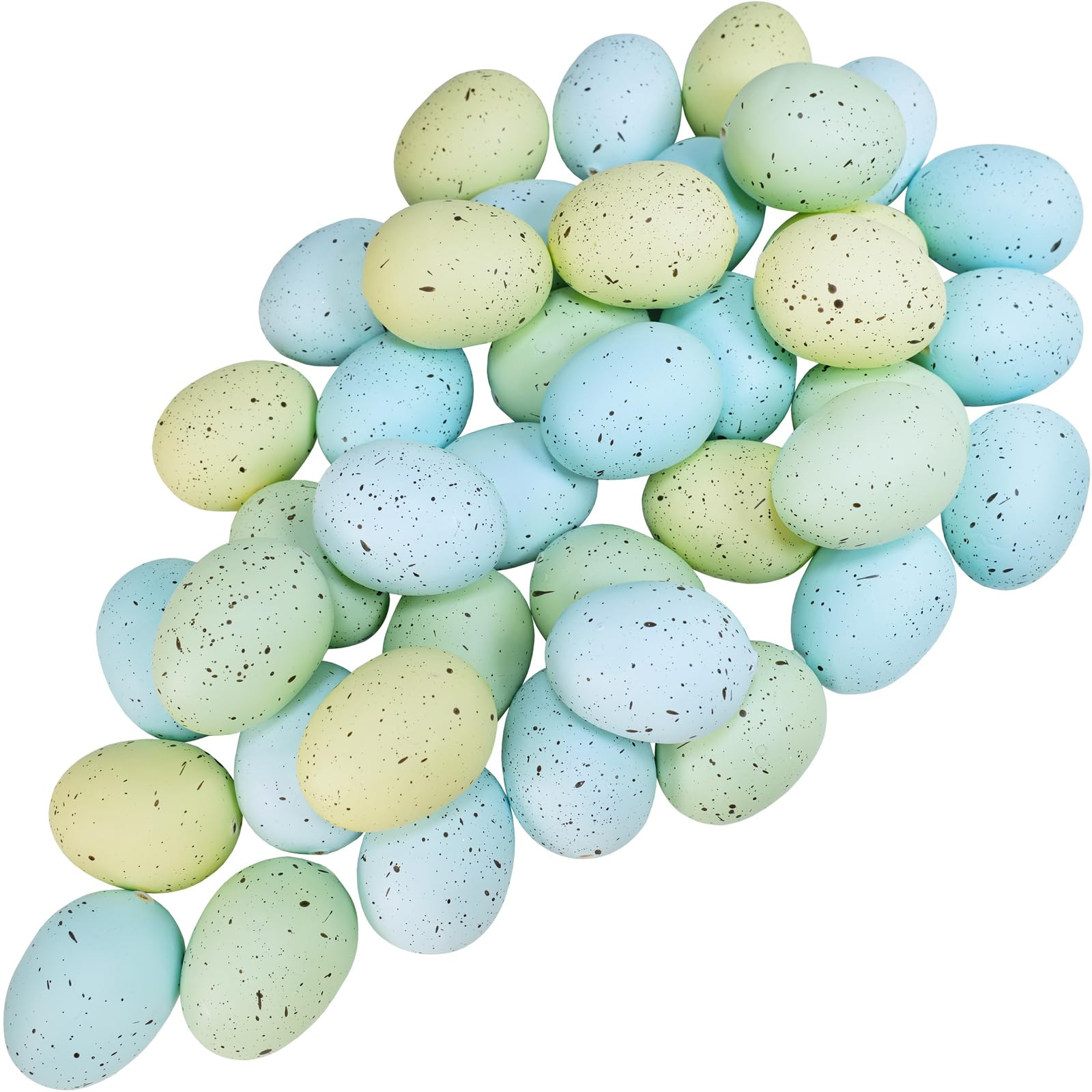 Winlyn 40 Pcs Easter Eggs Artificial Speckled Foam Eggs Pastel Green Blue Decorative Eggs 2.1" fo... | Amazon (US)