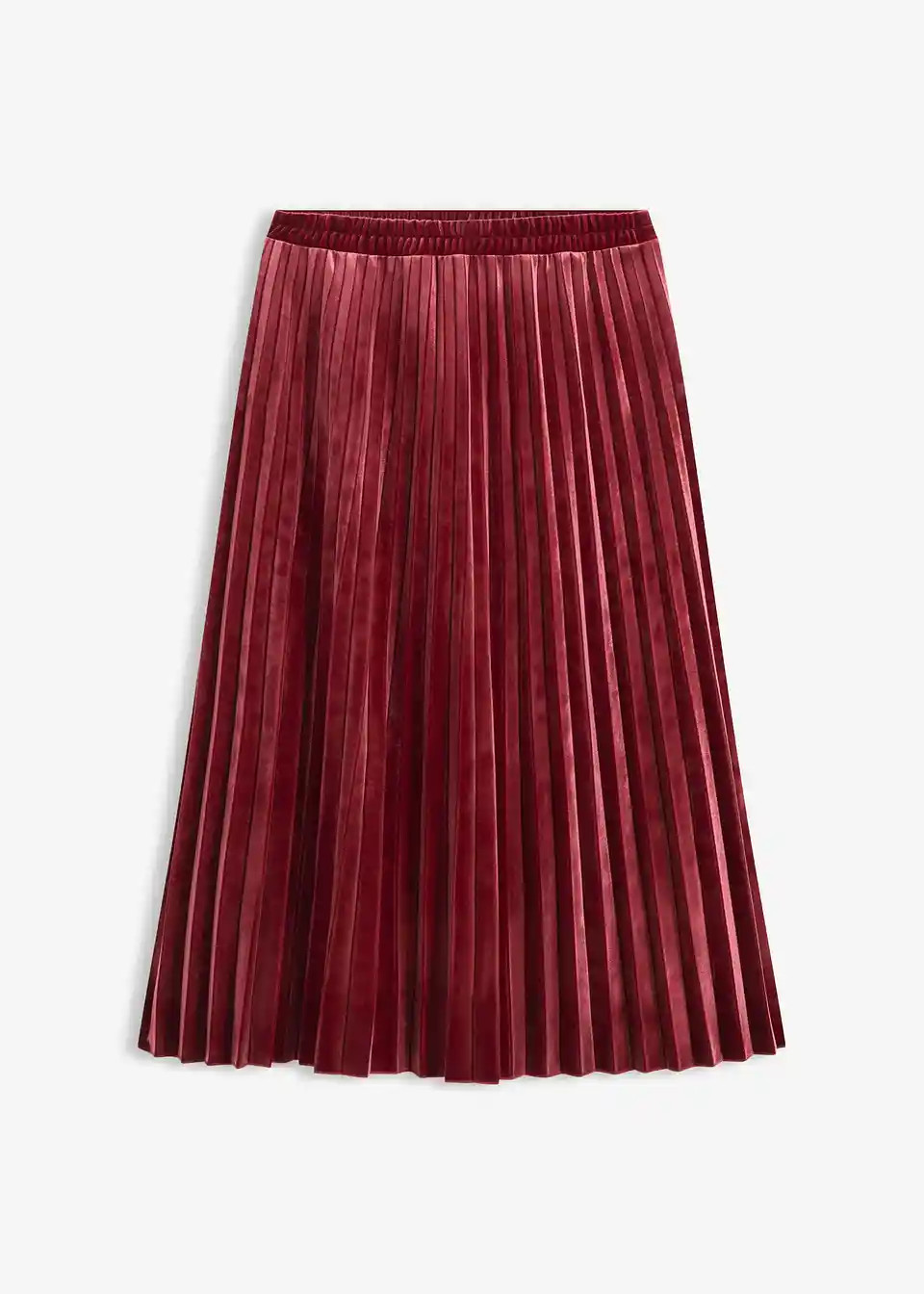 Plissée-Rock aus softem Samt | Bonprix DE