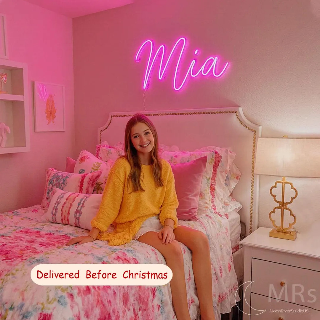 Custom Christmas Gift Kids Name Light, Safe LED for kids, Neon Sign for Bedroom, Nursery Wall Dec... | Etsy (US)