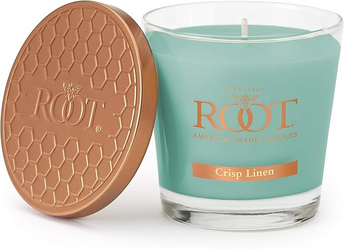 Amazon.com: Root Candles Honeycomb Veriglass Beeswax Blend Scented Candle, Small, Crisp Linen Sky... | Amazon (US)