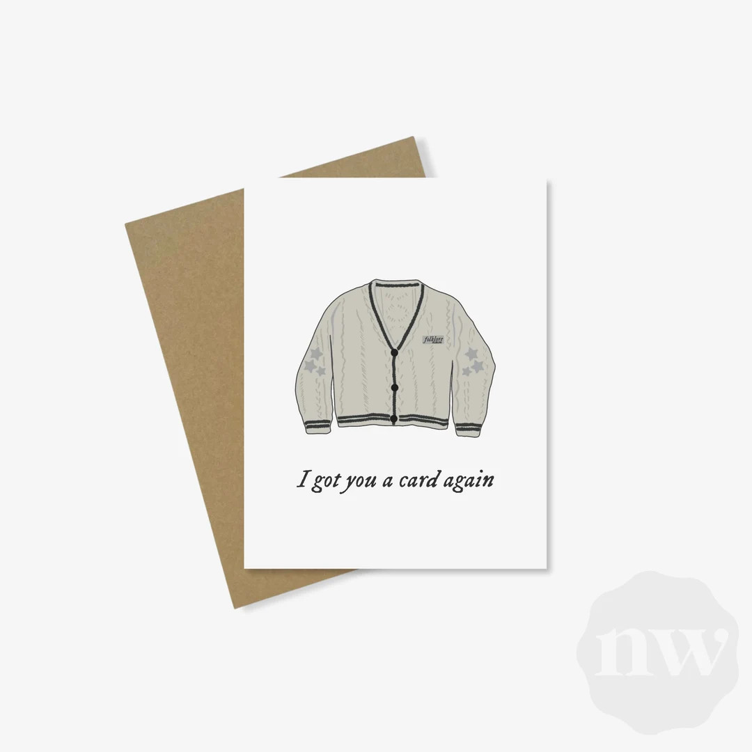 I Got You a Card Again | Custom Printing | Taylor Swift Cardigan Greeting Card | Folklore Evermor... | Etsy (US)