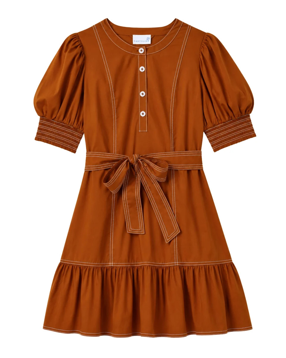 GD26 Bonnie Mini Dress-Burnt Orange | Cartolina