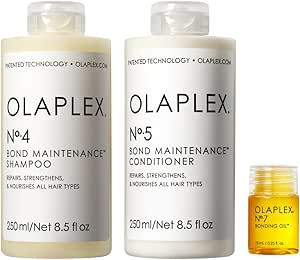 Olaplex Wash and Shine Hair Kit: Nº.4, 5, 7, Shampoo & Conditioner Set | Cleanse, Hydrate, & Con... | Amazon (UK)