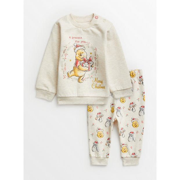 Buy Christmas Disney Winnie The Pooh Sweat Set 3-6 months | Outfits and sets | Tu | Tu Clothing