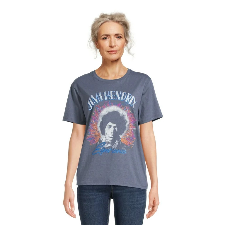Time and Tru Women's Rock Band Graphic Tee - Walmart.com | Walmart (US)