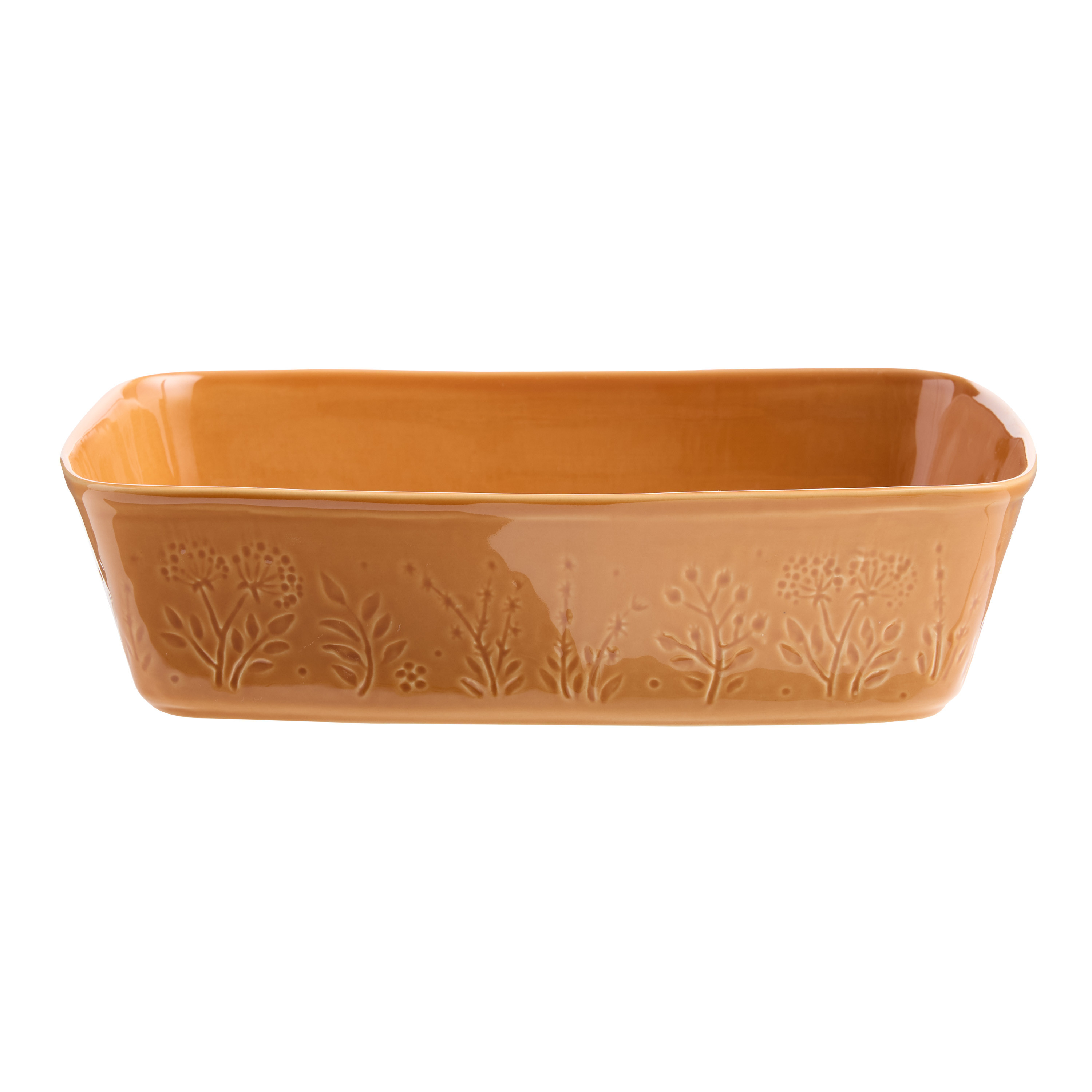 Catia Amber Ceramic Botanical Baking Dish | World Market