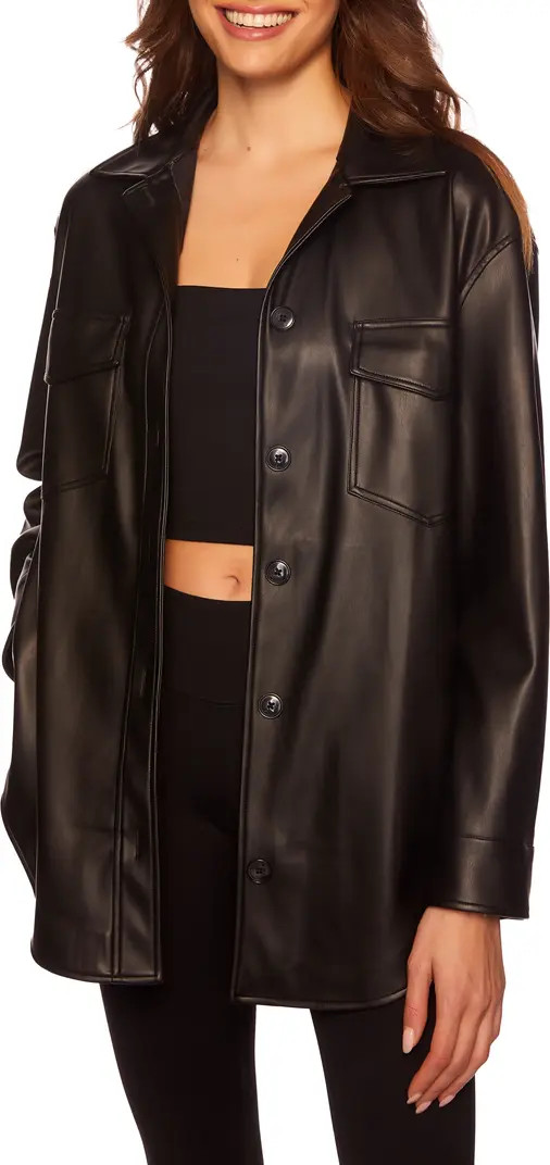 Faux Leather Shacket | Nordstrom