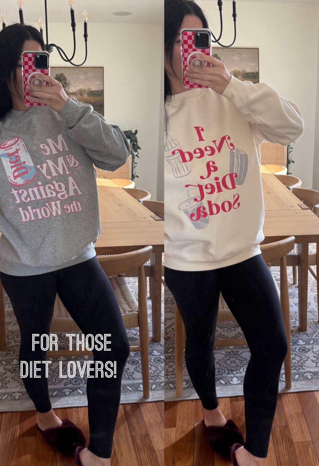 Casual cute sweater shirt for those diet soda lovers! Both from @pinklily 🩷

#LTKfoodie #LTKmomlife #LTKootd