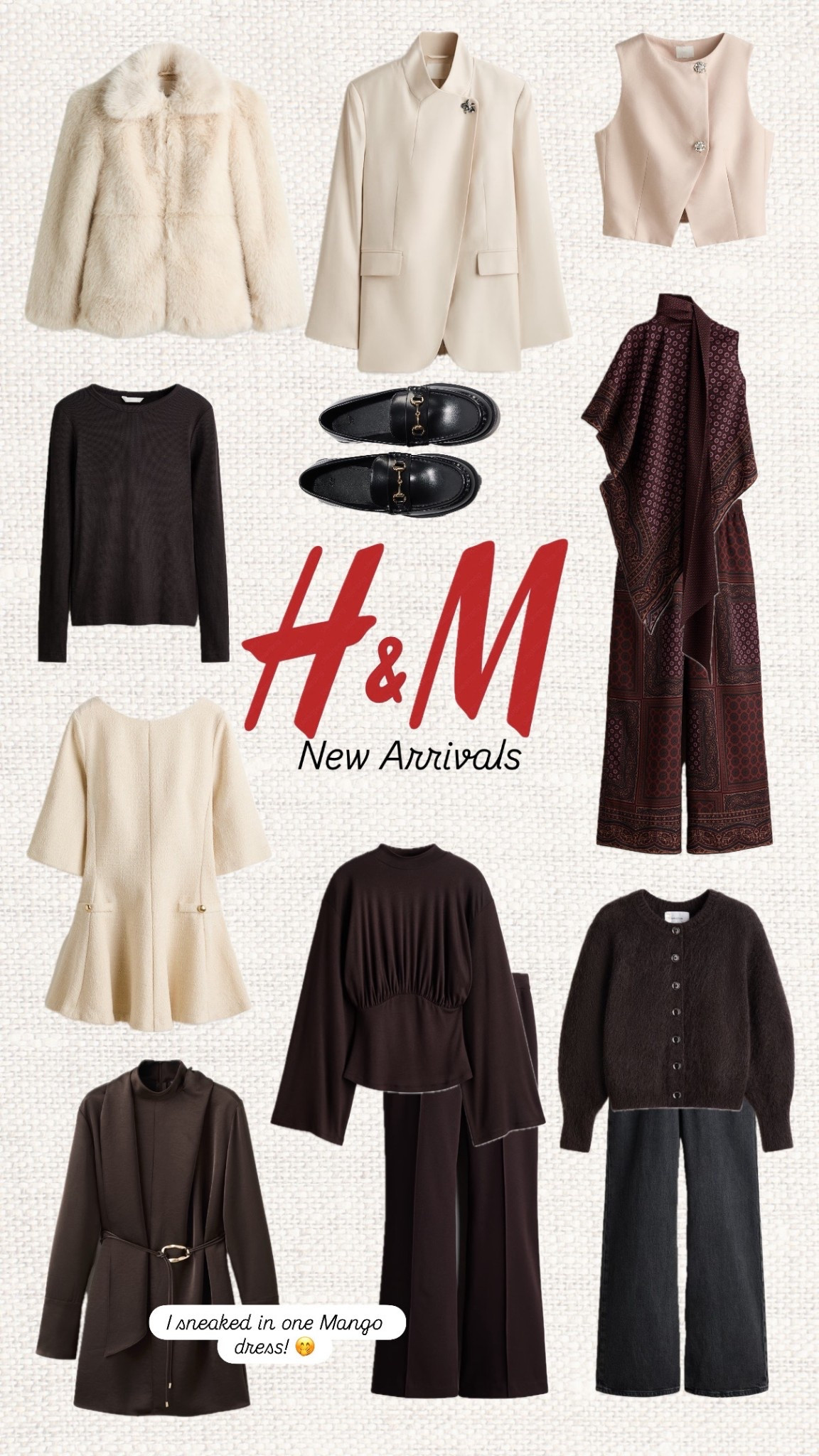 Soft neutrals 🤍, rich browns 🍫 and timeless tailoring come together in these new H&M arrivals ✨ Think elevated basics you can mix, layer and rewear all season ❄️

Like this post to save it to your favourite folder and come back later to shop.

H&M new arrivals, neutral outfit, beige blazer, cream jacket, faux fur coat, brown knitwear, turtleneck top, tailored vest, mini skirt outfit, wide leg jeans, black loafers, capsule wardrobe, minimalist style, quiet luxury look, autumn outfit ideas, winter neutrals, chic layering, everyday essentials, elegant casual style

#LTKWorkwear #LTKHoliday #LTKSeasonal
