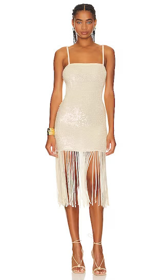 Nalu Dress in Iridescent Ivory | White Sequin Dress | Night Out Dress | Night Out Outfit Girls | Revolve Clothing (Global)