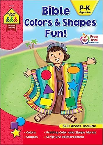 School Zone - Bible Colors & Shapes Fun! Workbook - Ages 4 to 6, Preschool to Kindergarten, Chris... | Amazon (US)