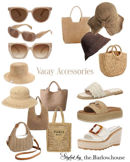 Sunglasses
Hats
Handbags 
Sandals 
Beach vacation 
Beach vacay 
Travel to the beach 
Travel 

#LTKTravel #LTKItBag #LTKSwim