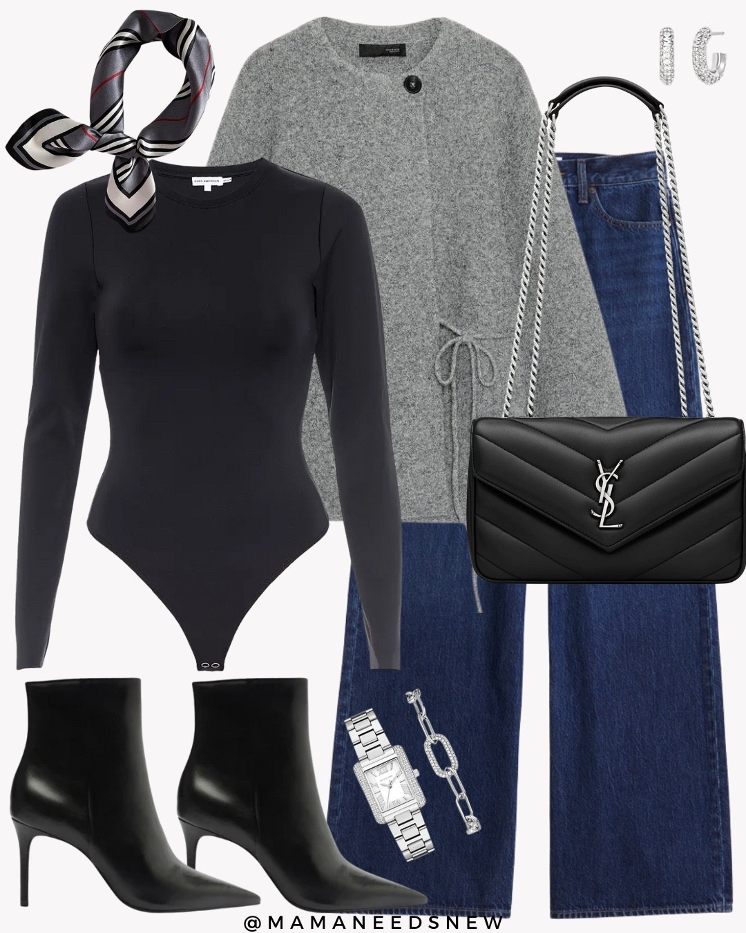 A fall outfit with a kimono tie waist jacket, bodysuit, jeans, high heel booties, shoulder bag 

#LTKItBag #LTKSaleAlert #LTKStyleTip