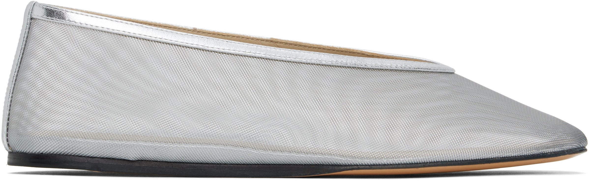 Le Monde Beryl Silver Luna Ballerina Flats | SSENSE