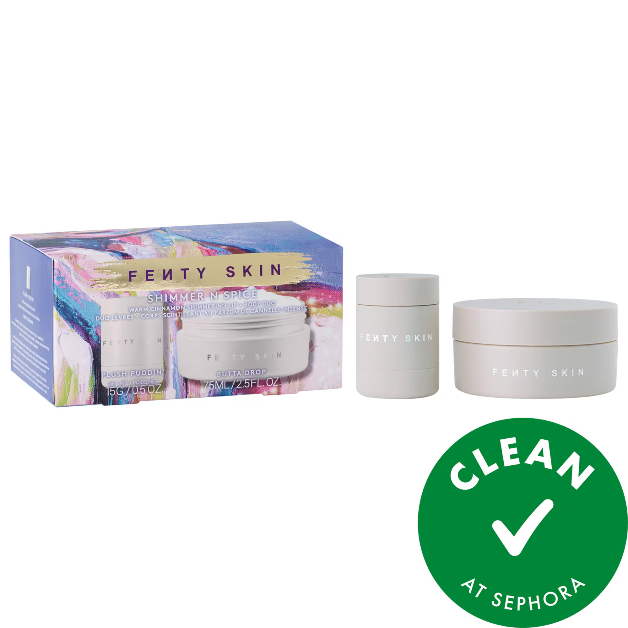 Fenty Skin Shimmer N Spice Warm Cinnamon Shimmering Lip + Body Duo | Sephora (US)