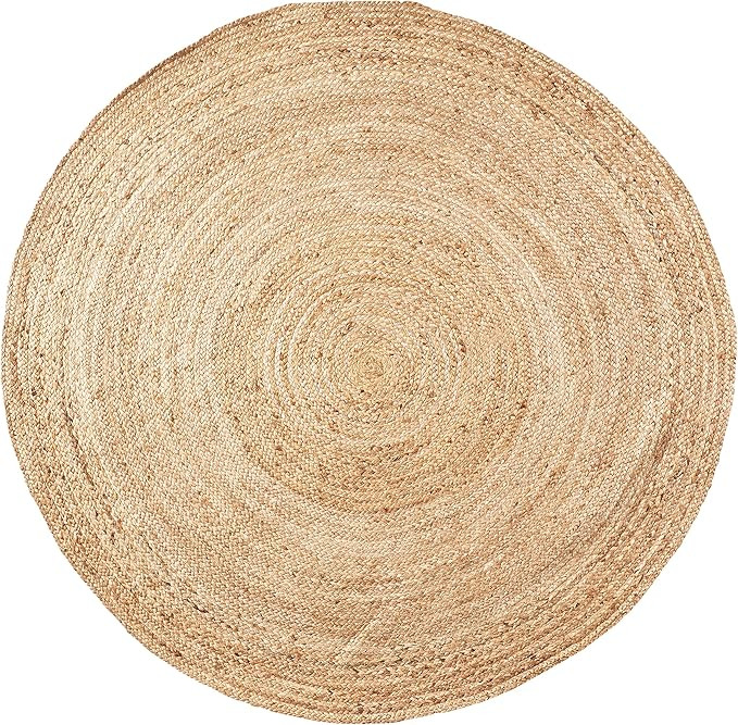 nuLOOM Rigo Hand Woven Farmhouse Jute Area Rug, 6' Round, Natural | Amazon (US)