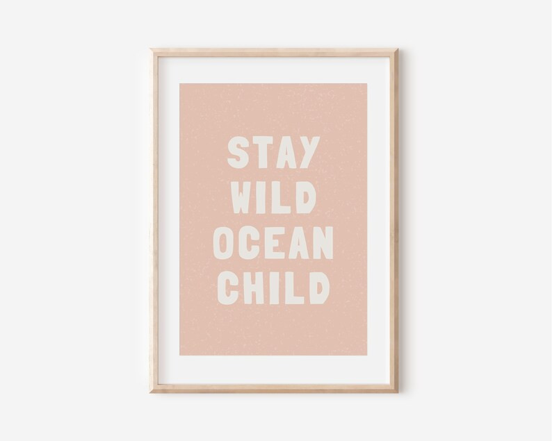 Stay Wild Ocean Child Downloadable Print, Surf Nursery Decor, Beach Kids Room, Surfer Play Room, ... | Etsy (US)