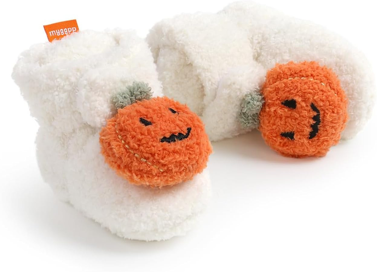 GDSDYM Baby Booties Cozy Fleece Slippers Soft Baby Shoes With Gripper Soles, Winter Warm Infant N... | Amazon (US)