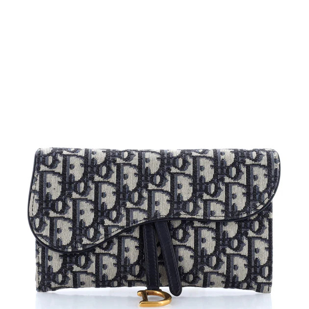 Saddle Chain Wallet Oblique Canvas | Shop Simon