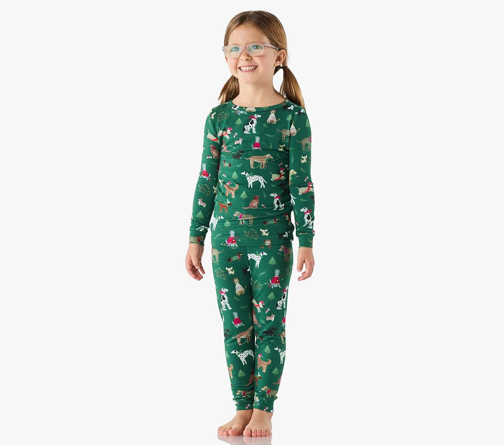 Holiday Dogs Tight Fit Kid Pajama Set | Pottery Barn Kids