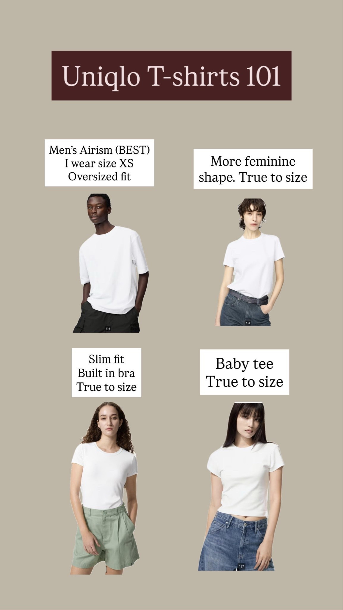 Uniqlo T-shirts 101. I wear size S in all (my normal size) but size down in the men’s Airism

#LTKeurope #LTKsummer #LTKstyletip