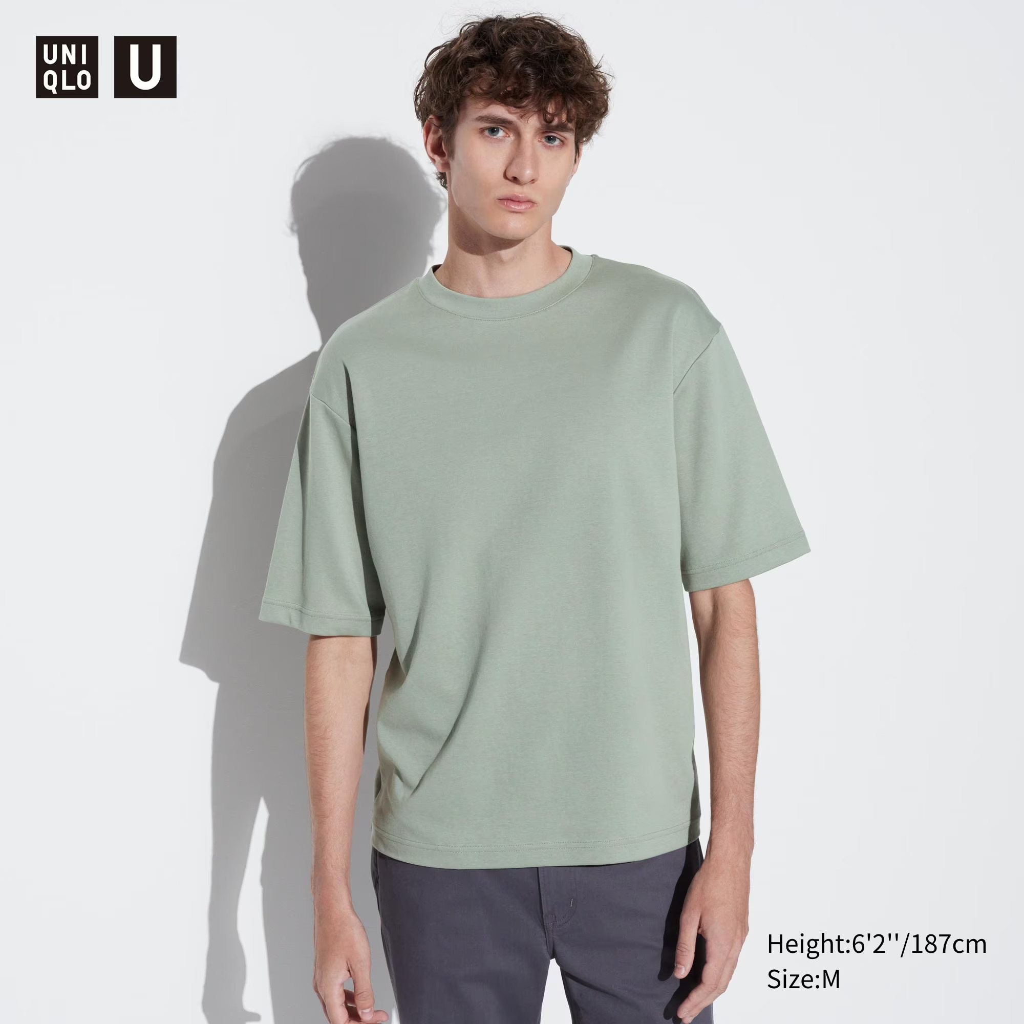 U AIRism Cotton Oversized Crew Neck Half-Sleeve T-Shirt | UNIQLO (US)