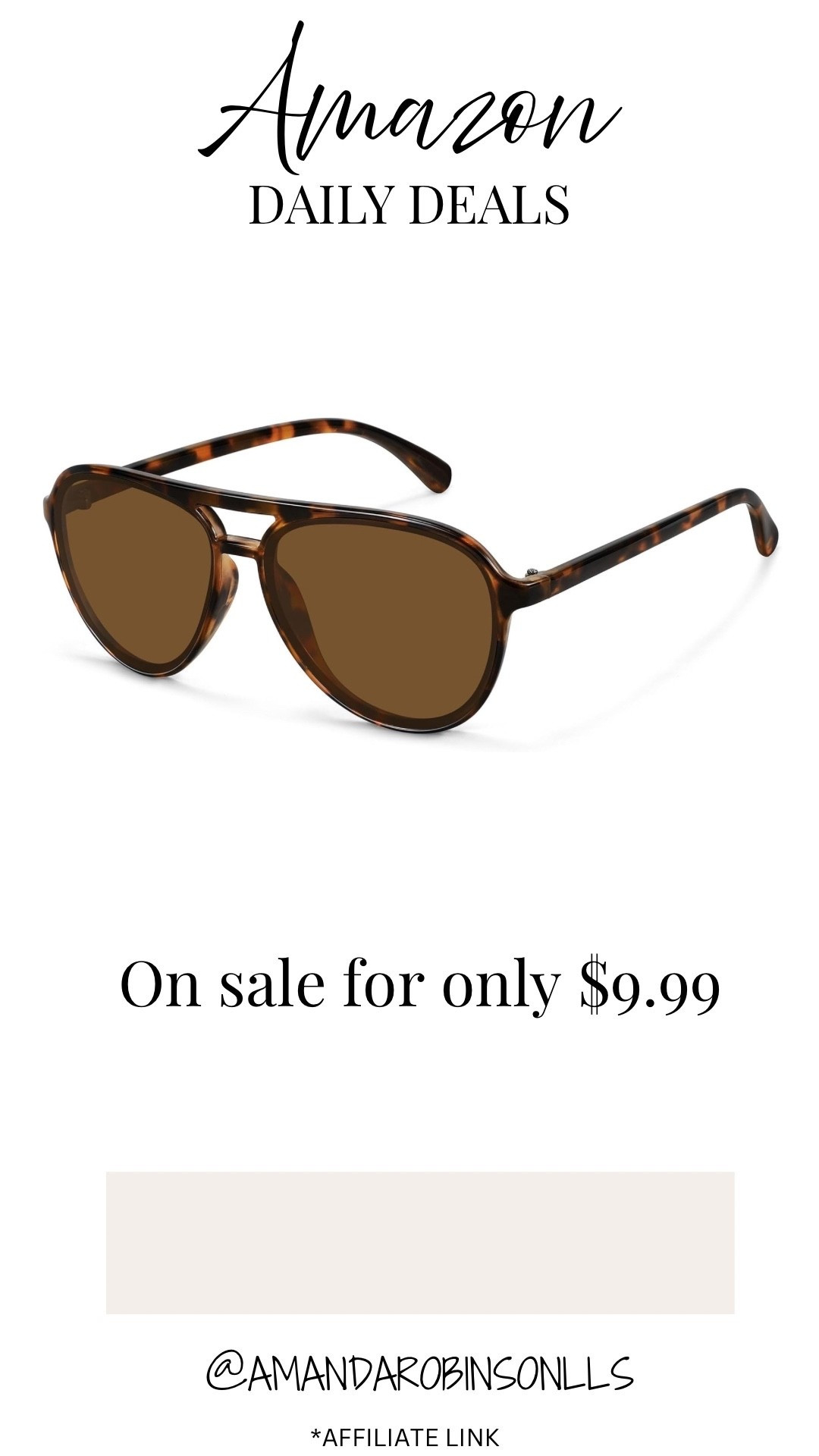Amazon daily deals
Sunglasses

#LTKSaleAlert