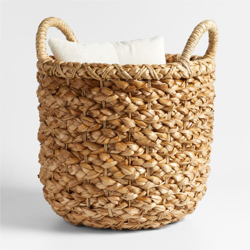 Emlyn Small Woven Blanket Basket + Reviews | Crate & Barrel | Crate & Barrel