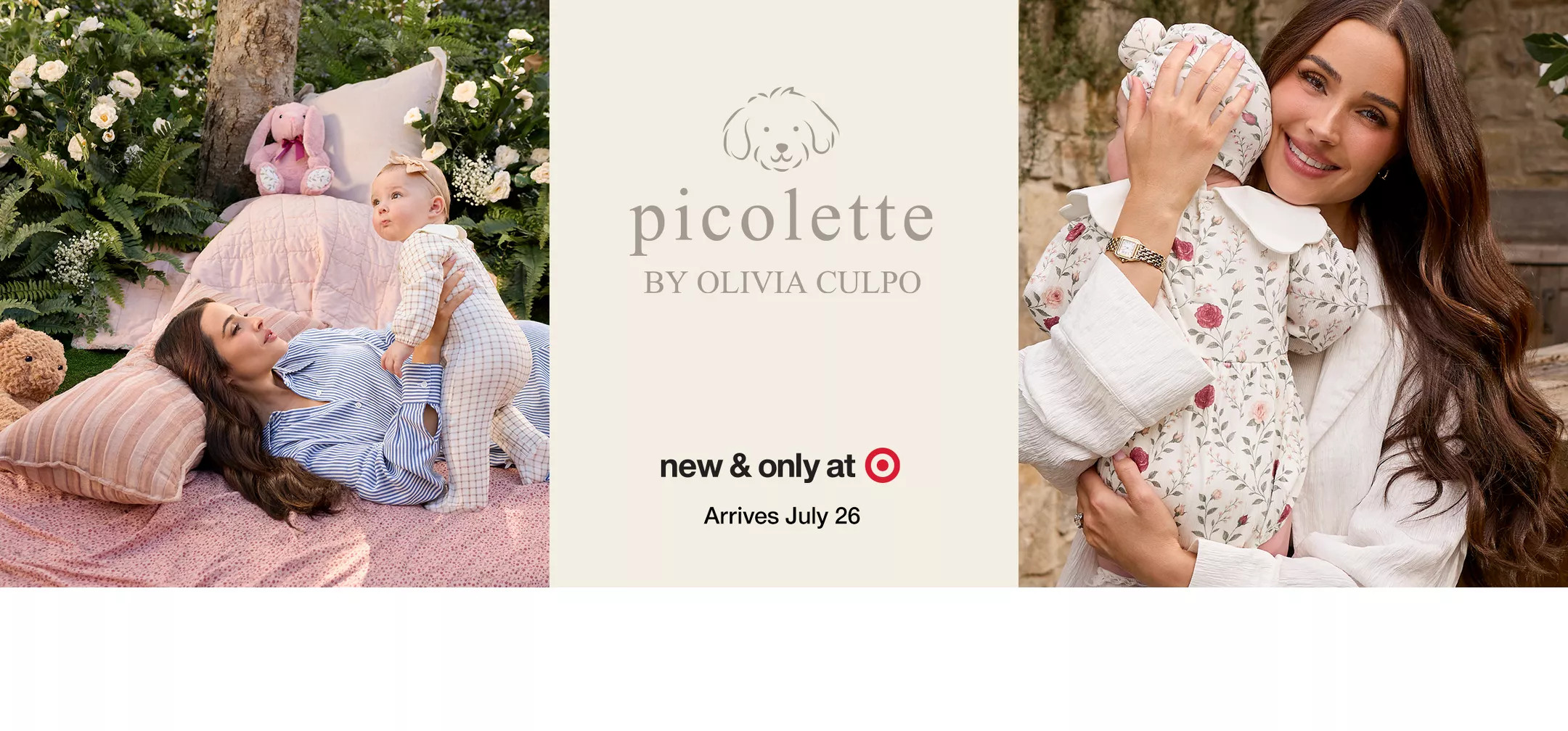 Picolette by Olivia Culpo Baby Girls' Floral bib Long Sleeve Romper - Ivory/Pink | Target