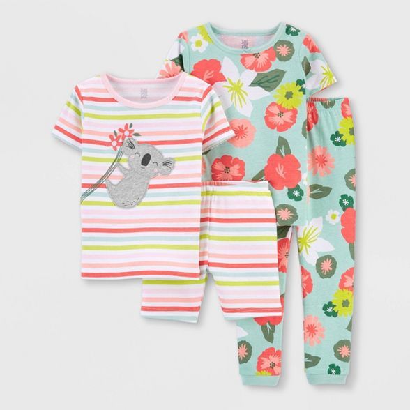 Toddler Girls' 4pc Koala Floral Pajama Set - Just One You® made by carter's Pink/Green | Target