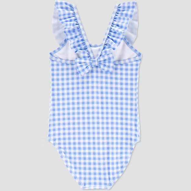 Toddler Girls' Gingham Check One Piece Swimsuit - Just One You® made by carter's Blue | Target