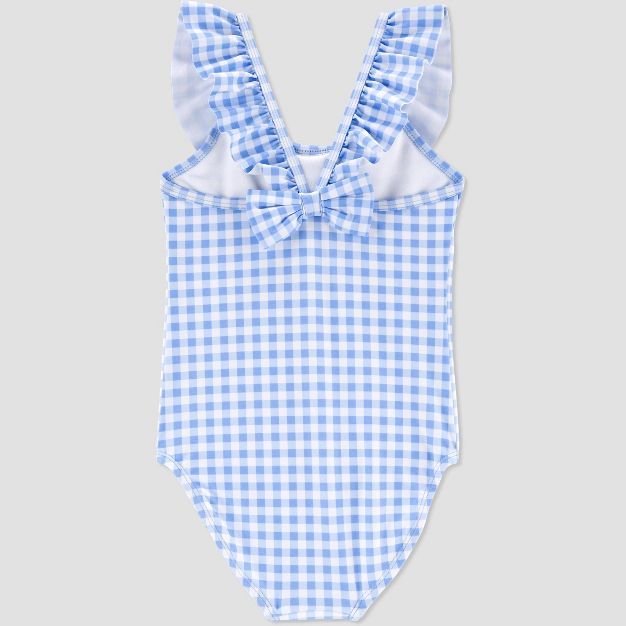Toddler Girls' Gingham Check One Piece Swimsuit - Just One You® made by carter's Blue | Target