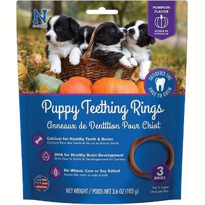 N-Bone Puppy Teething Ring - Pumpkin Flavor- 3 Rings | Target