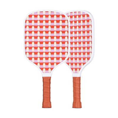 Pickle O'Joe Pickleball Paddle and Ball Set - Pink Geometric | Target