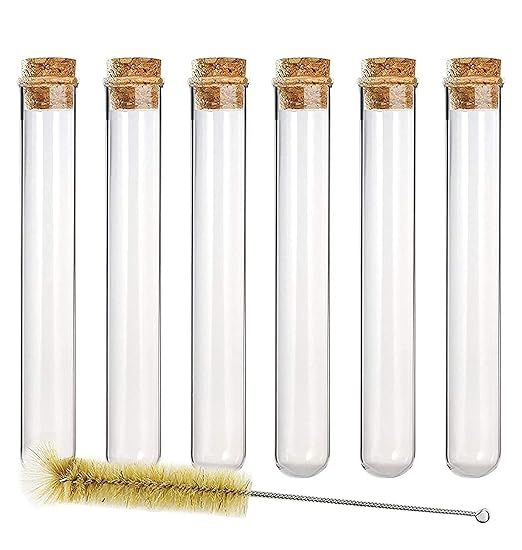 DEPEPE 20pcs 35ml Glass Test Tubes 20 x 150mm with Cork Stoppers and Brush for Bath Salt, Candy S... | Amazon (US)