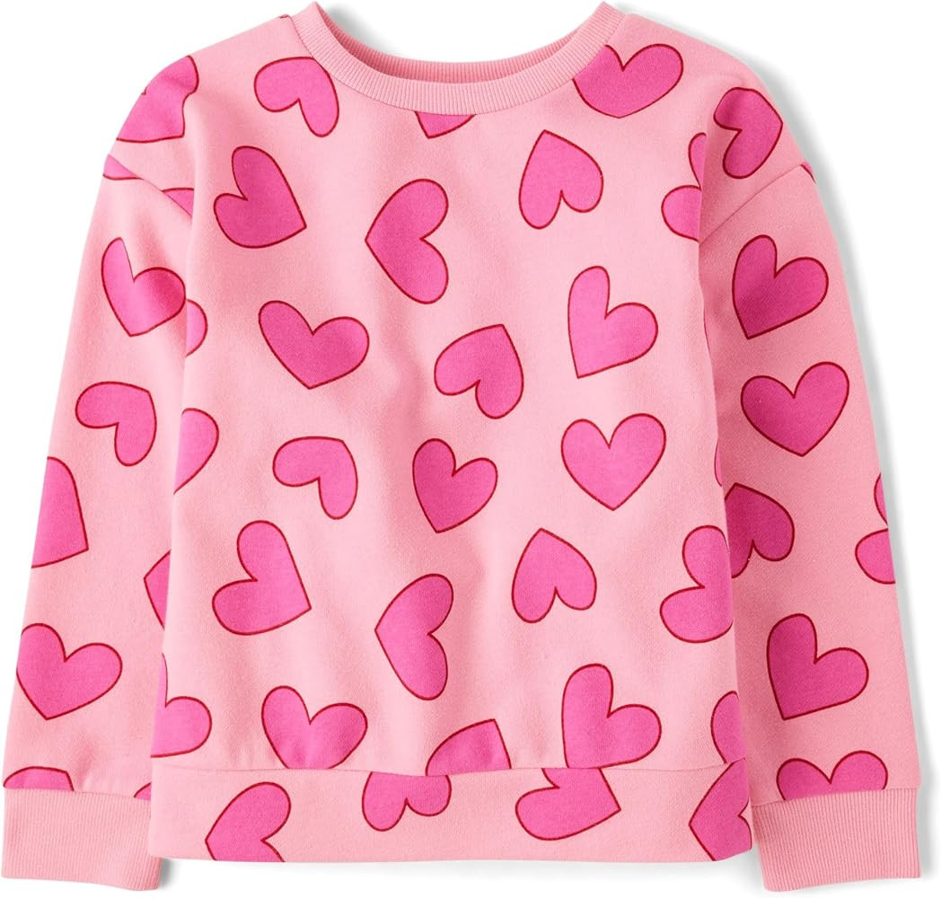 The Children's Place Girls Long Sleeve Crew Neck Pullover Sweater | Amazon (US)