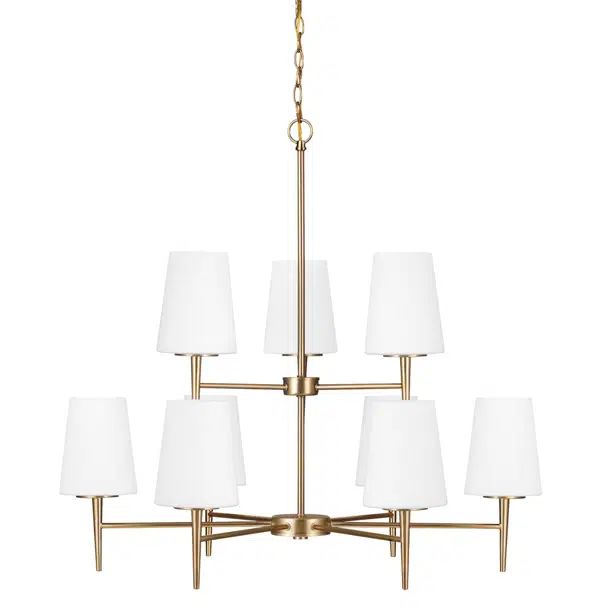 Erlandson 9 Light Metal Dimmable Tiered Chandelier | Wayfair North America