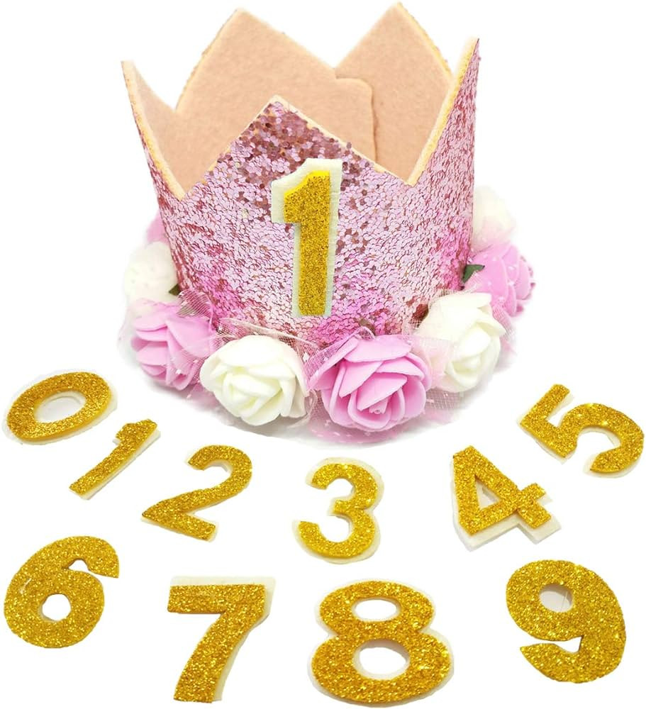 PET SHOW Pink Crown Dog Birthday Party Hat for Girls Reusable Birthday Party Cat Kitten Headband ... | Amazon (US)