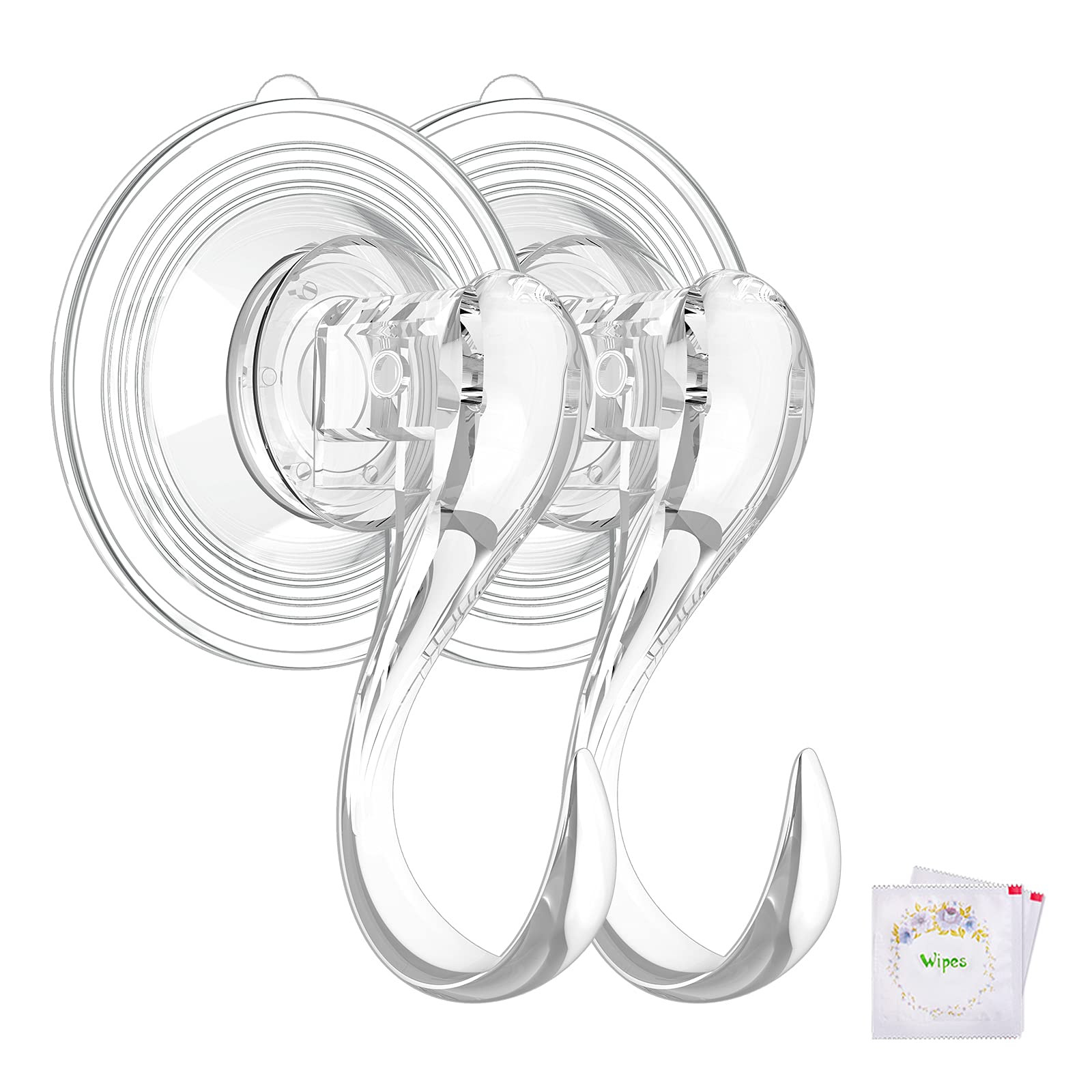 VIS'V Suction Cup Hooks, Small Shower Suction Hooks with Wipes, Heavy Duty, Removable and Reusabl... | Amazon (US)