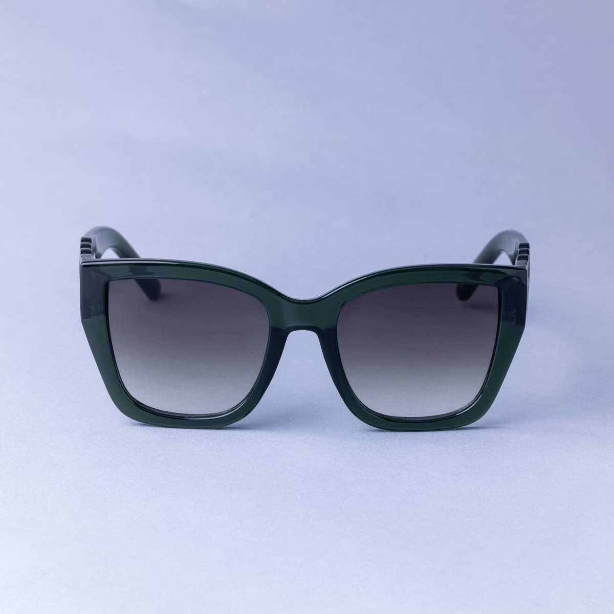 Women's Square Chain Temple Sunglasses - A New Day™ Forest Green | Target