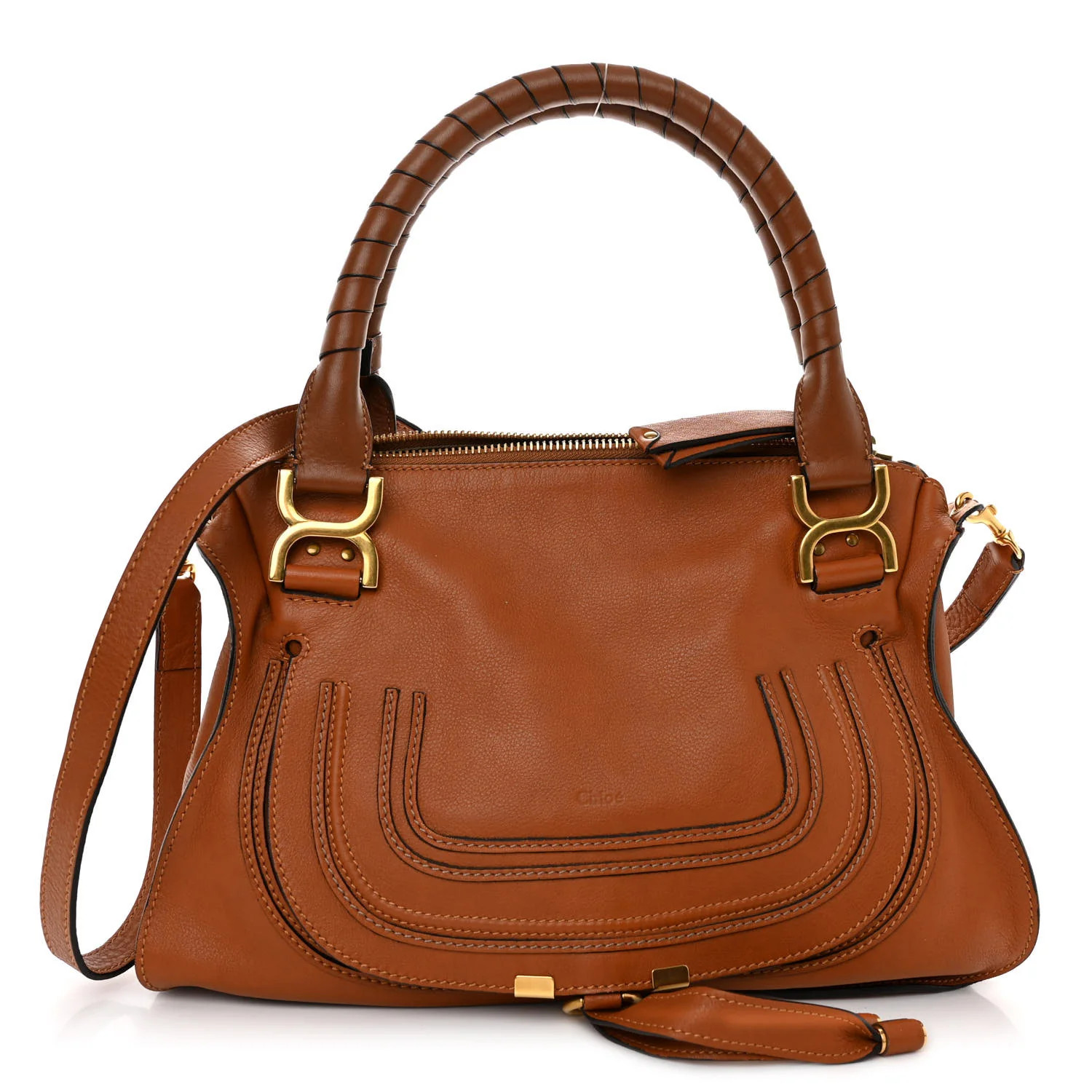 Calfskin Medium Marcie Satchel Tan | FASHIONPHILE (US)
