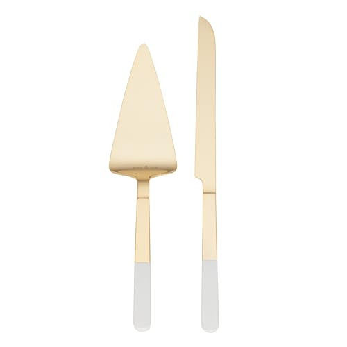 kate spade new york Silverware Serving Set, With Love Dessert Set 2-Piece, Stainless Steel, Gold Plated, Hand Wash Only, Serving Utensils, Cake Knife and Cake Server, Dessert Servware (Gold, 2 Piece) | Amazon (US)