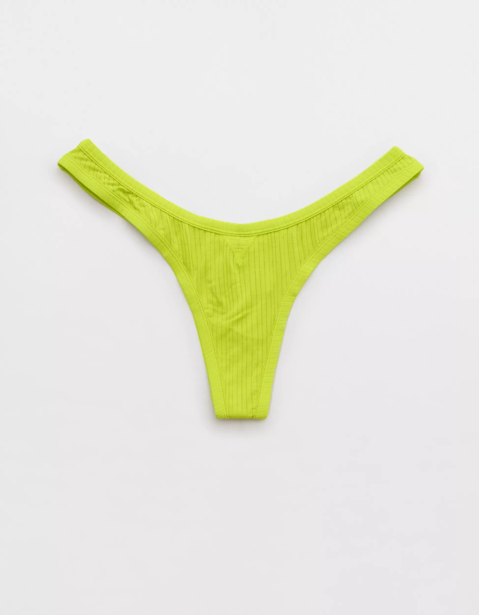 Aerie Modal Ribbed High Cut Thong Underwear | Aerie