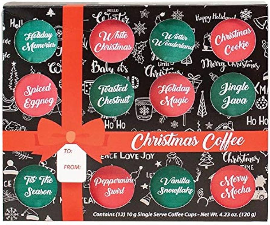 Christmas Coffee Pods Gift Box Sampler Set, Compatible with 2.0 K-Cup Brewers | Amazon (US)