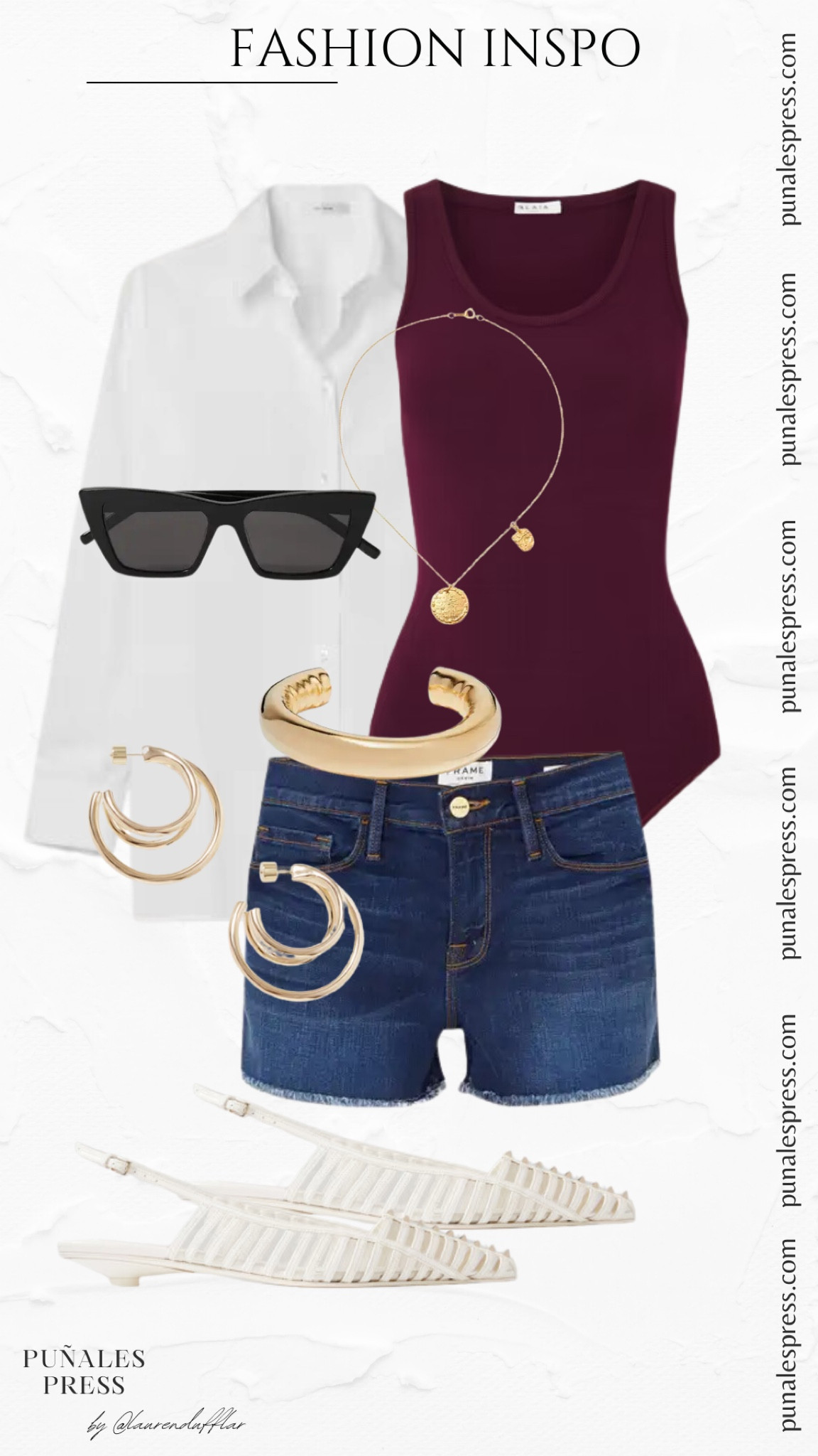 Fresh, fierce, and fab! 🔥 Rock the street style scene with a classic white cotton poplin shirt layered over a maroon stretch bodysuit, paired with trendy blue jeans and chic white sandals. It's the perfect blend of casual cool and urban edge for your everyday adventures! 💙👚 #StreetStyle #FashionForward

#LTKtravel #LTKparties #LTKbeauty