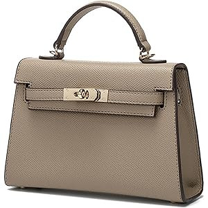 Damen Mini-Lederumhängetasche, Schultertasche, Tragegriff oben, Designer-Geldbörsen, 22,9 x 6,3... | Amazon (DE)