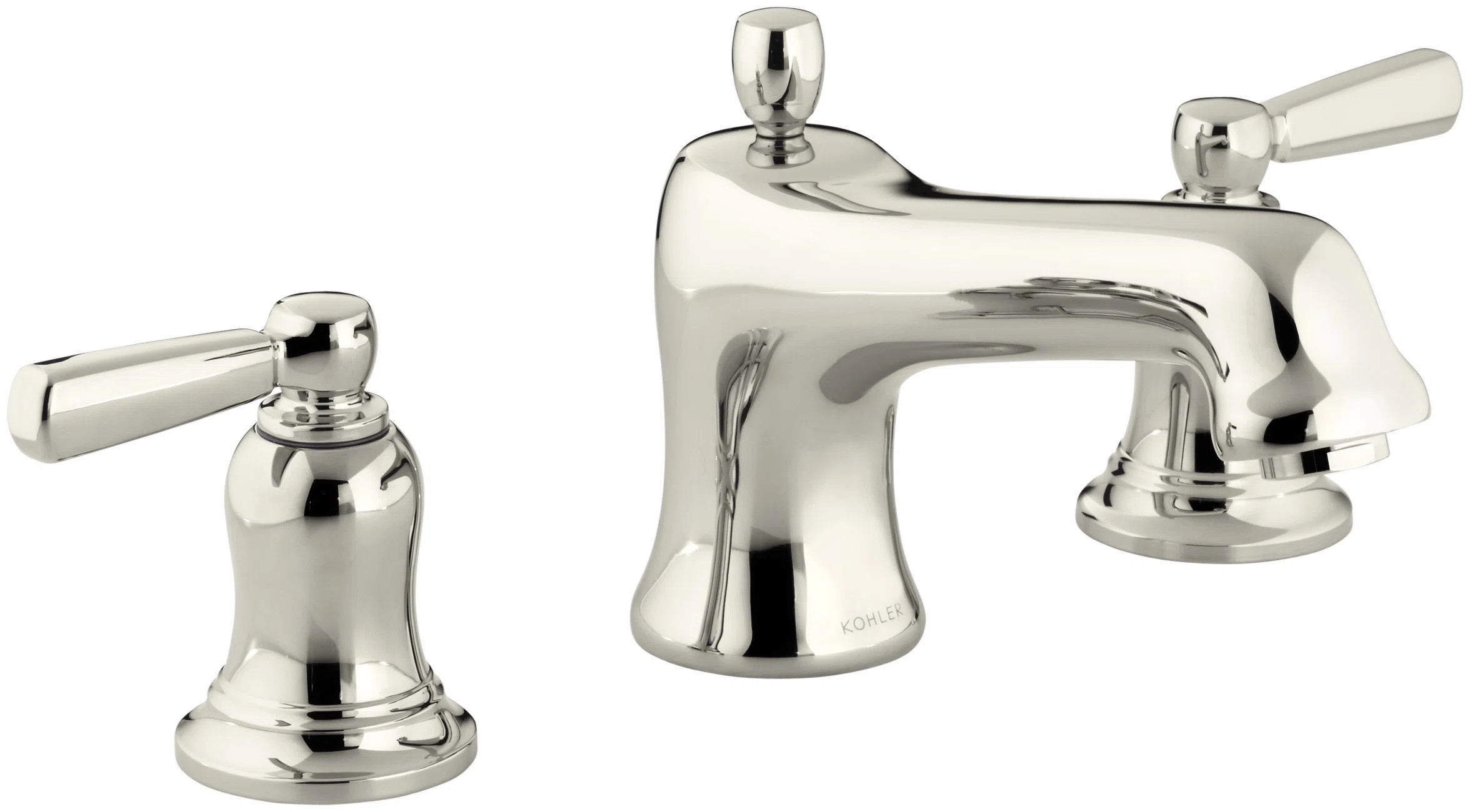 Bancroft Bath Faucet Trim for Deck-Mount High-Flow Valve with Non-Diverter Spout and Metal Lever ... | Perigold