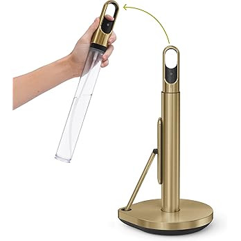 Amazon.com - simplehuman Standing Paper Towel Holder with Spray Pump, Brass Stainless Steel, Gold | Amazon (US)